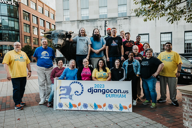 The DjangoCon US 2023 organizers. Photo by Bartek Pawlik